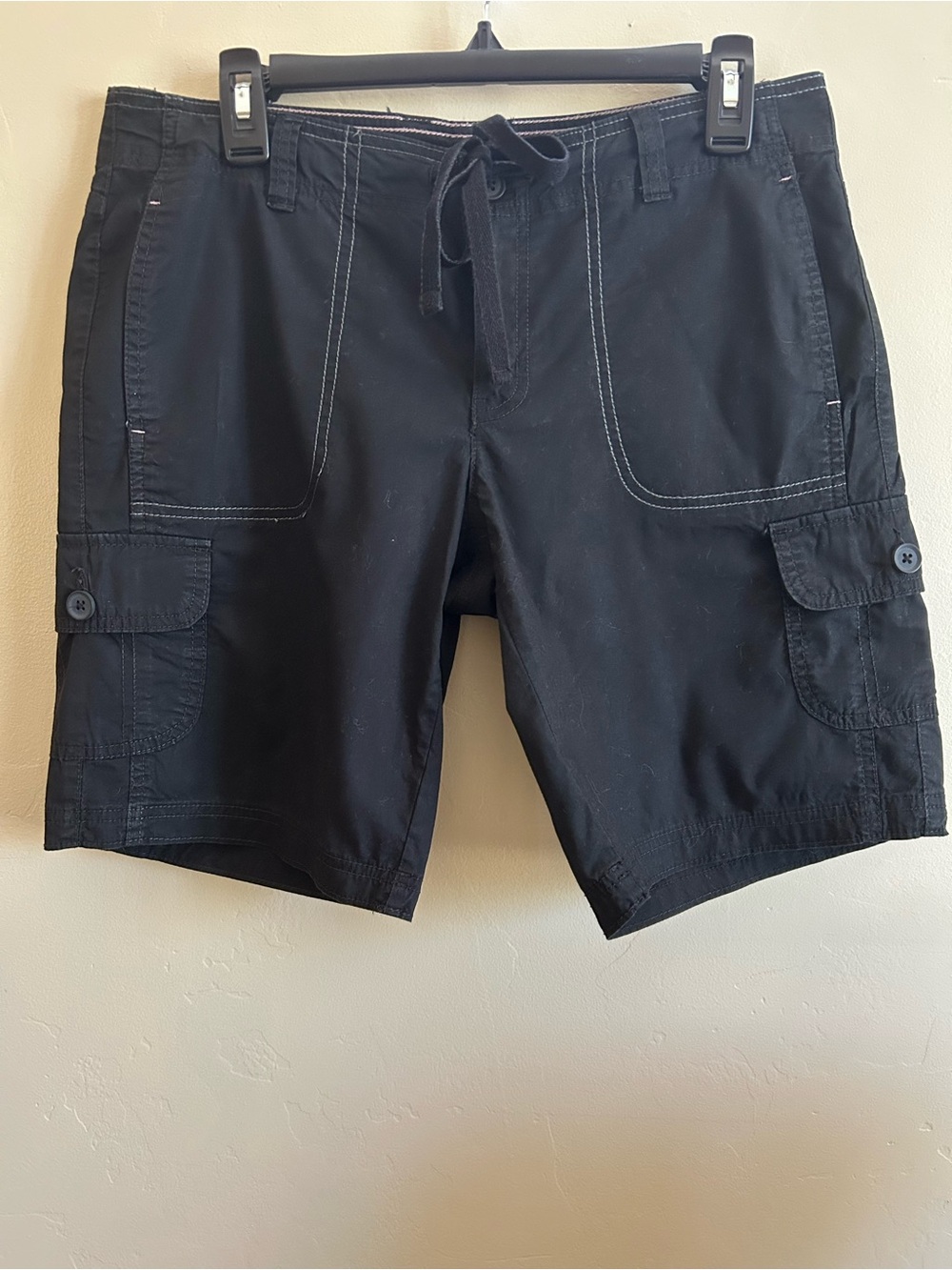 Faded Glory Cargo Size 6 Black Short
